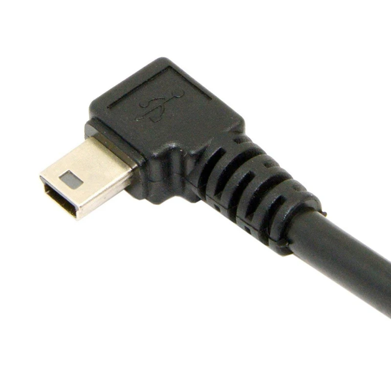 Top 1.8m Mini USB B Type 5pin Male 90 Degree Left Angled to 2.0 Data Cable Black Color | Электроника