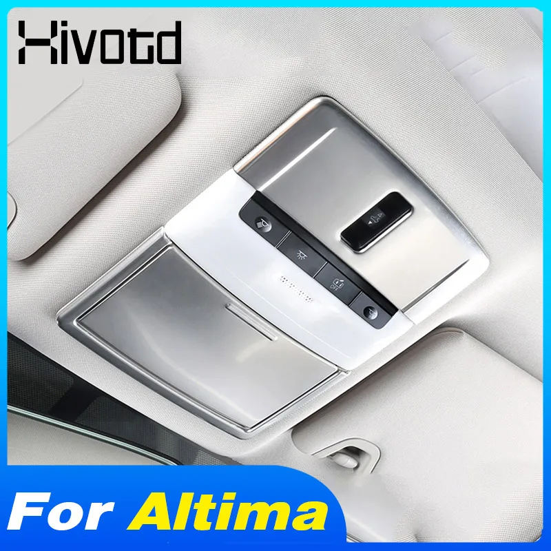 

Hivotd Car Reading Lights Makeup Mirror Cover Trim Stainless Steel Pedal Parts Accessories Styling For Nissan Altima 2019-2021