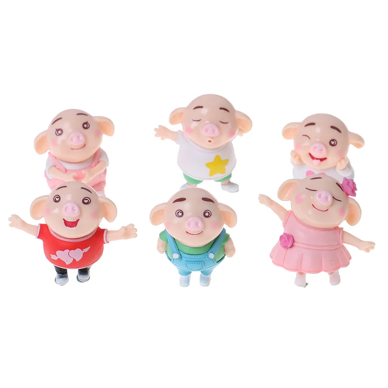 

DIY Mini Cute Pig Garden Figurines Fairy House Garden Home Office Desk Decoration Modern Accessories Resin Miniatures Random