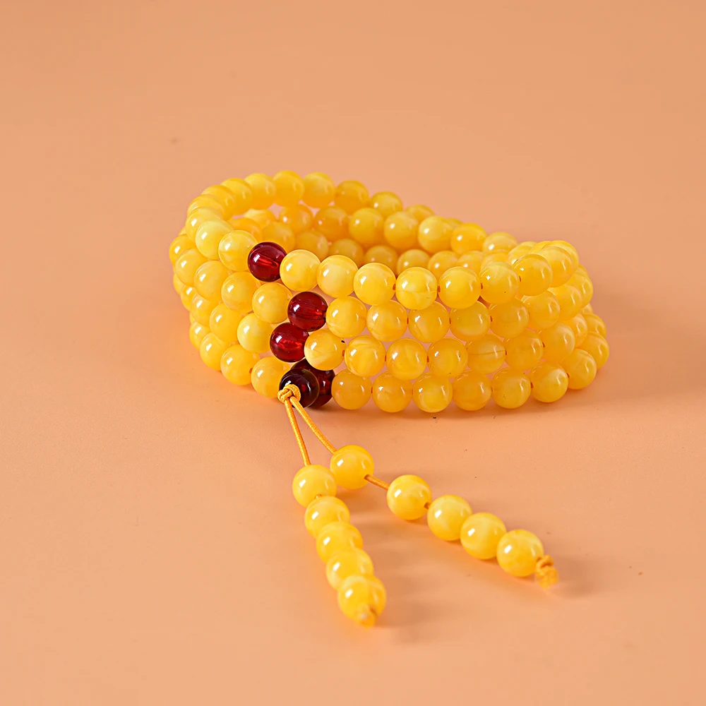 Асинжелу 8мм 108шт Бусы Тибетского буддизма Молитвенные браслеты Обаяние Медитация Йога Четки для женщин и мужчин Браслет включен