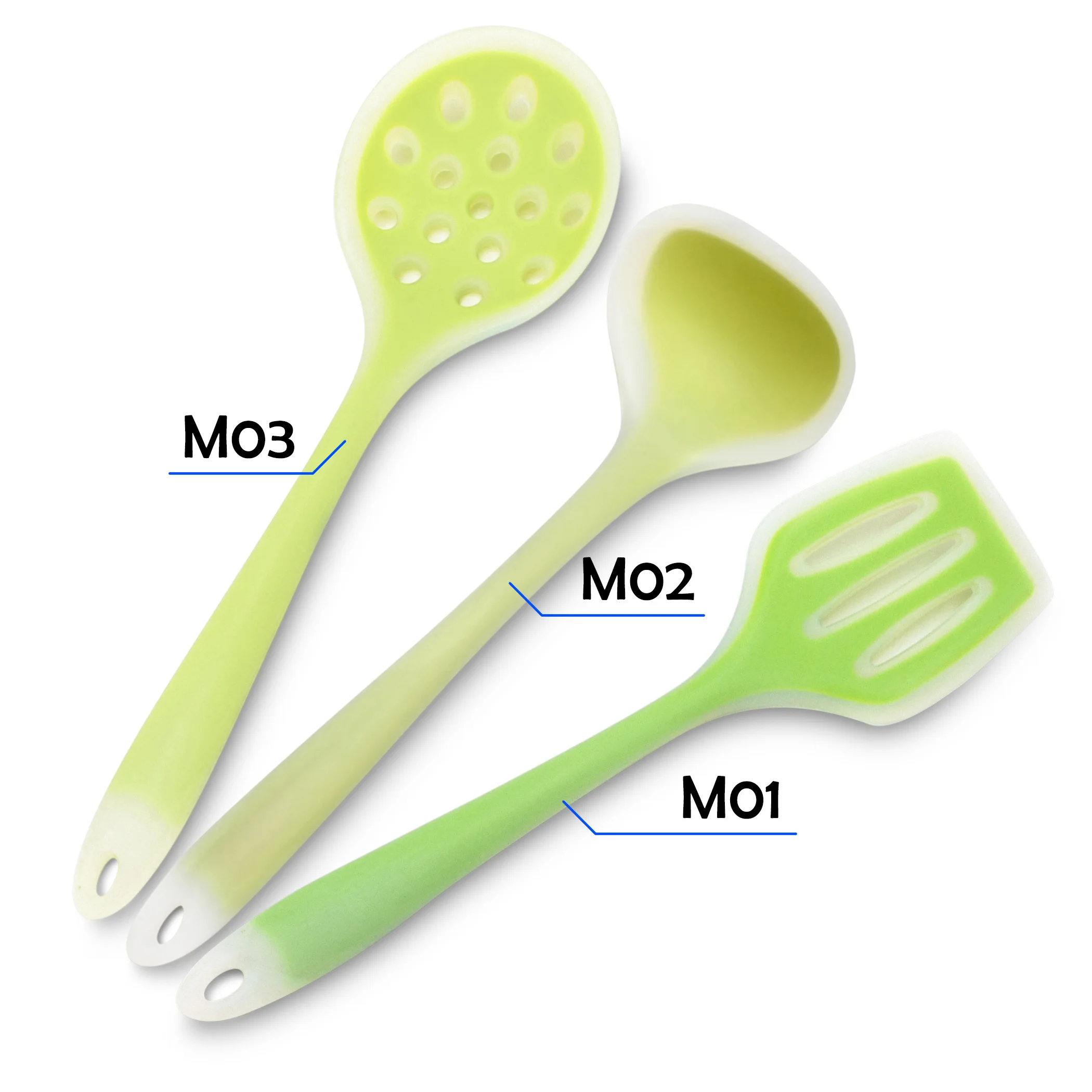 Виды силиконовые кулинария термостойкие лопатки суп ложка дуршлаг инструмент |