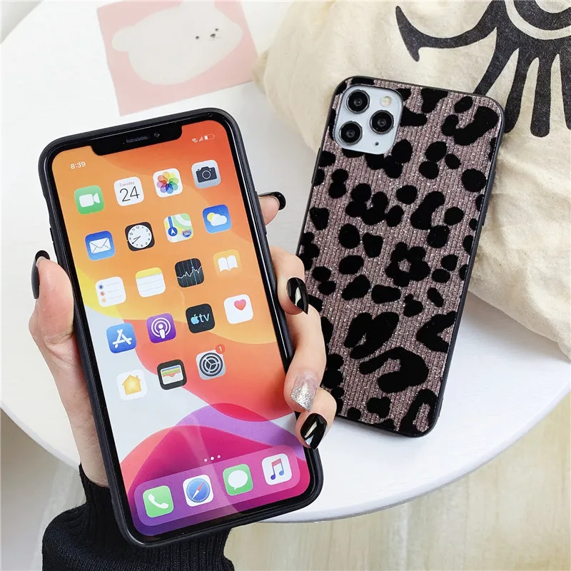 Блестящий плюшевый леопардовый чехол для Samsung Galaxy S21 Plus A52 A72 M51 S20 FE M01 A40S чехлы