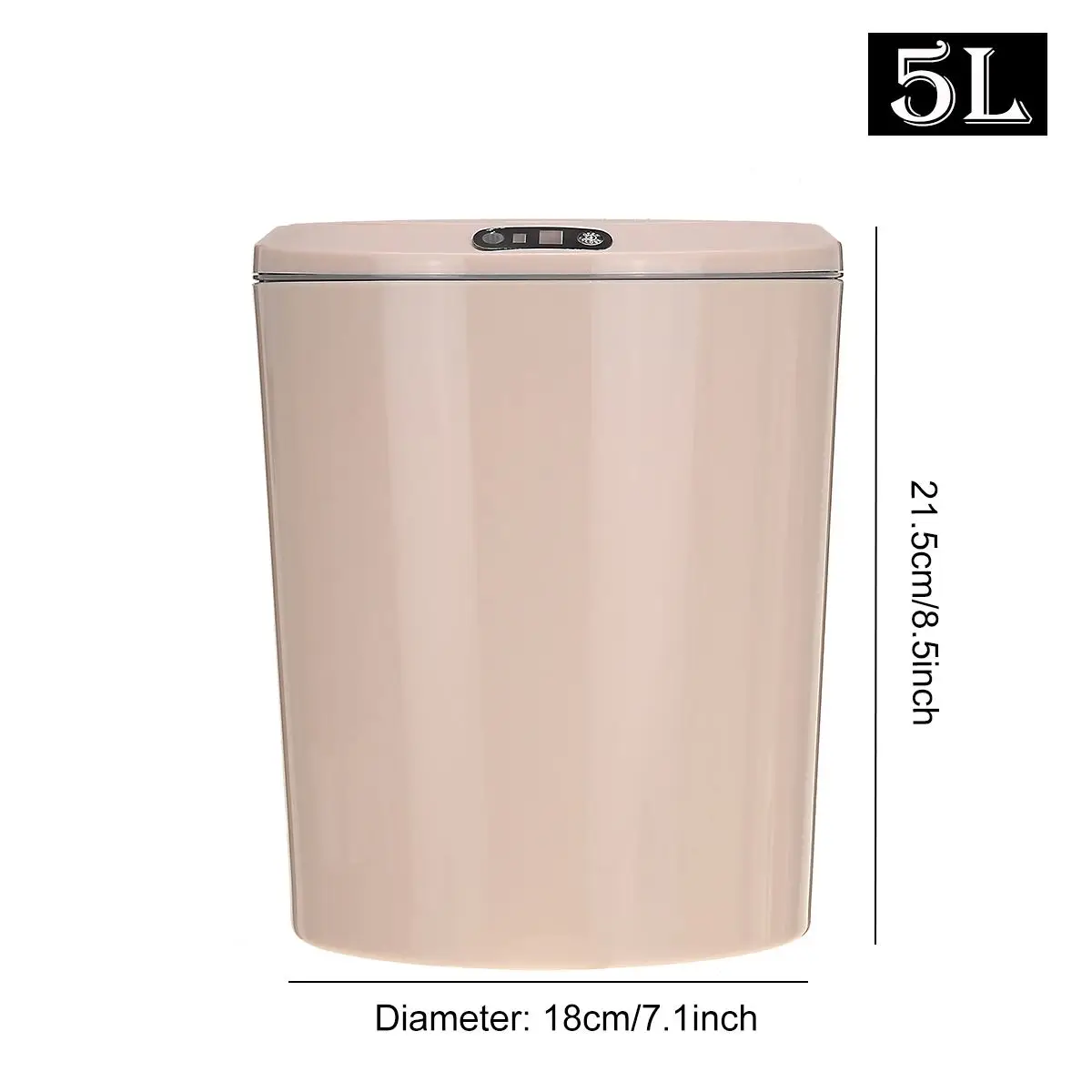 

3/5L Mini Car Desktop Garbage Bin Trash Can Kitchen Bathroom Wastebasket Automatic Sensor Waste Bin Smart Small Wastebasket