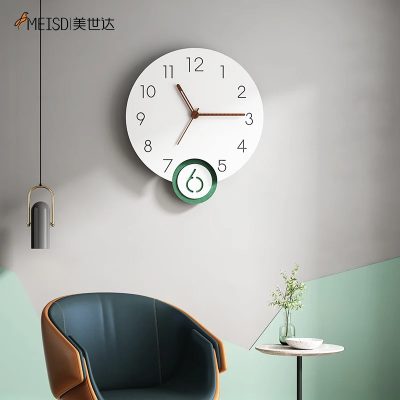 

Minimalist Wood Decorative Silent Wall Clocks Modern Design MDF Watches For Kitchen Living Room Bedroom Home Interior Decoration
