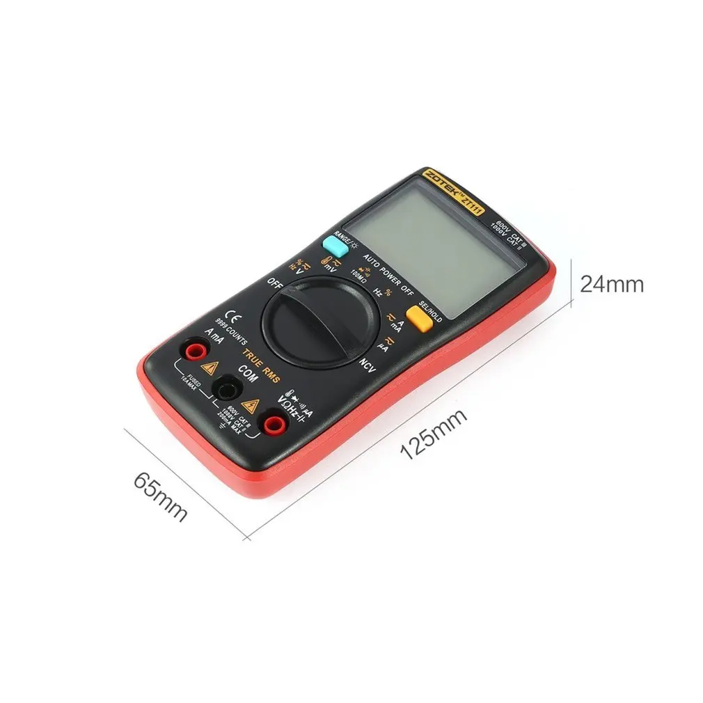 

ZT102 Mini 9999 Counts Range Digital Multimeter AC/DC Voltage Current Tester with Temperature and NCV Measurement J15C17