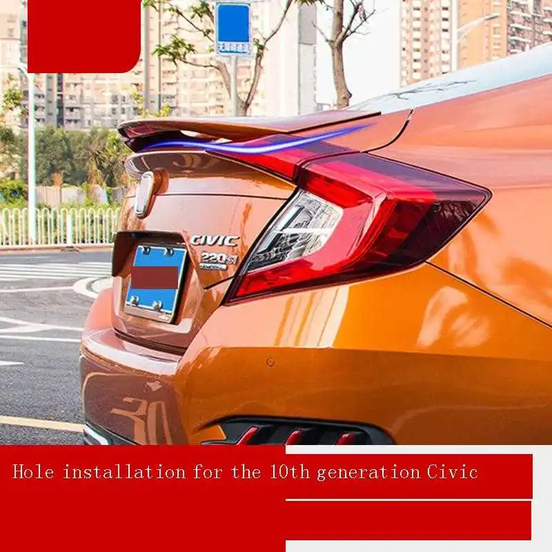 

Decoration Accessories Aileron Voiture Tuning Rear Aleron Trasero Car Roof Wing Spoiler 10th Generation FOR Honda Civic