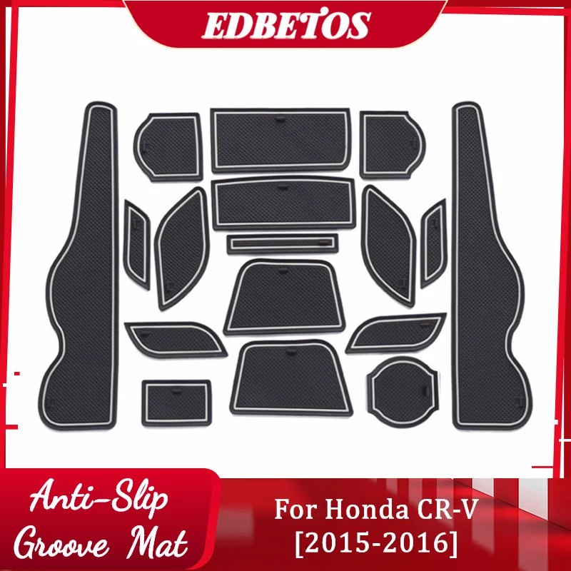 

Anti Slip Door Groove Mat For Honda CR-V CRV 2015 2016 4th Gen Facelift CR V Gate Slot Pad Non-Slip Cup Mats Accessories