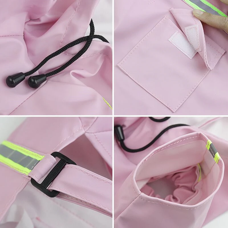 

S-5XL Pets Small Dog Raincoats Reflective Small Large Dogs Rain Coat Waterproof Jacket Fashion Outdoor Breathable Puppy Clothes