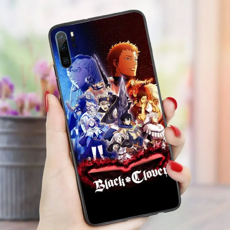 

Japan anime Black Clover Phone Case For Huawei honor Mate P 10 20 30 40 i 9 8 pro x Lite smart 2019 nova 5t