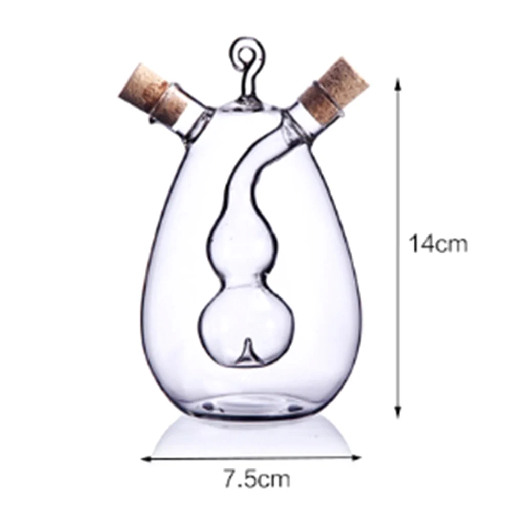 

350ml Anti-leak Oil Pots Glass Condiment Bottles Sealed Sauce Vinegar Pot Bottle Dual-Use Home Kitchen Supplies