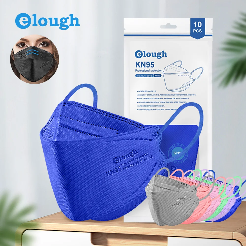 10 100 шт. Elough FPP2 kn95 mascarilla fpp2 homologada ffp2 маска на лицо многоразовая ffp 2 Тканевая mascherina