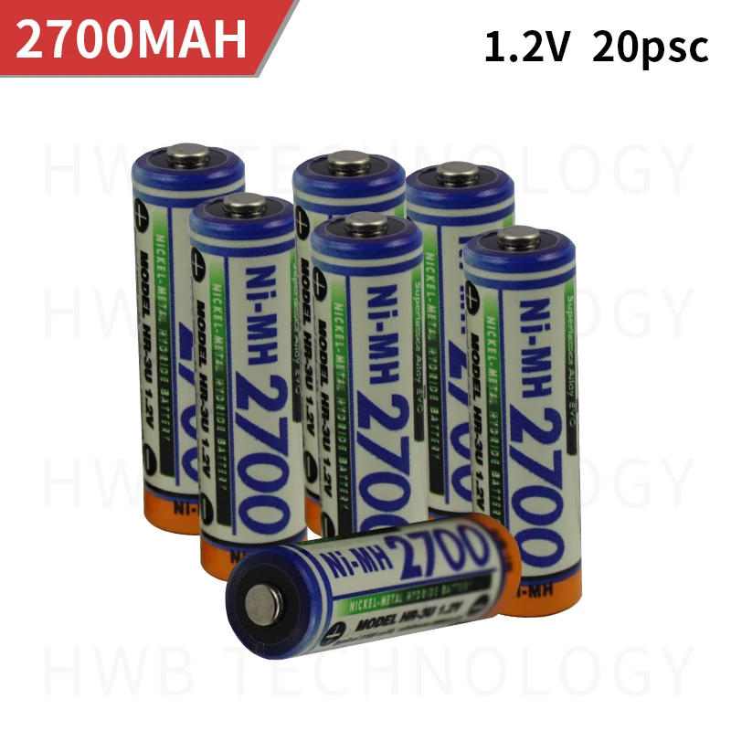 Новинка 20 шт./лот для SANYO 1 2 в AA 2700 мАч третьего поколения перезаряжаемый до