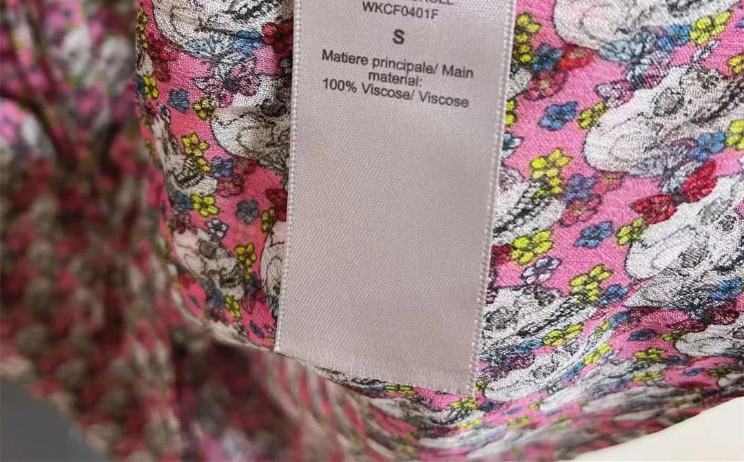 

Floral Print Women's Turn-Down Collar Mini Dress 2021 Summer Ladies Viscose Long Sleelve Elastic Waist Dresses with Buttons