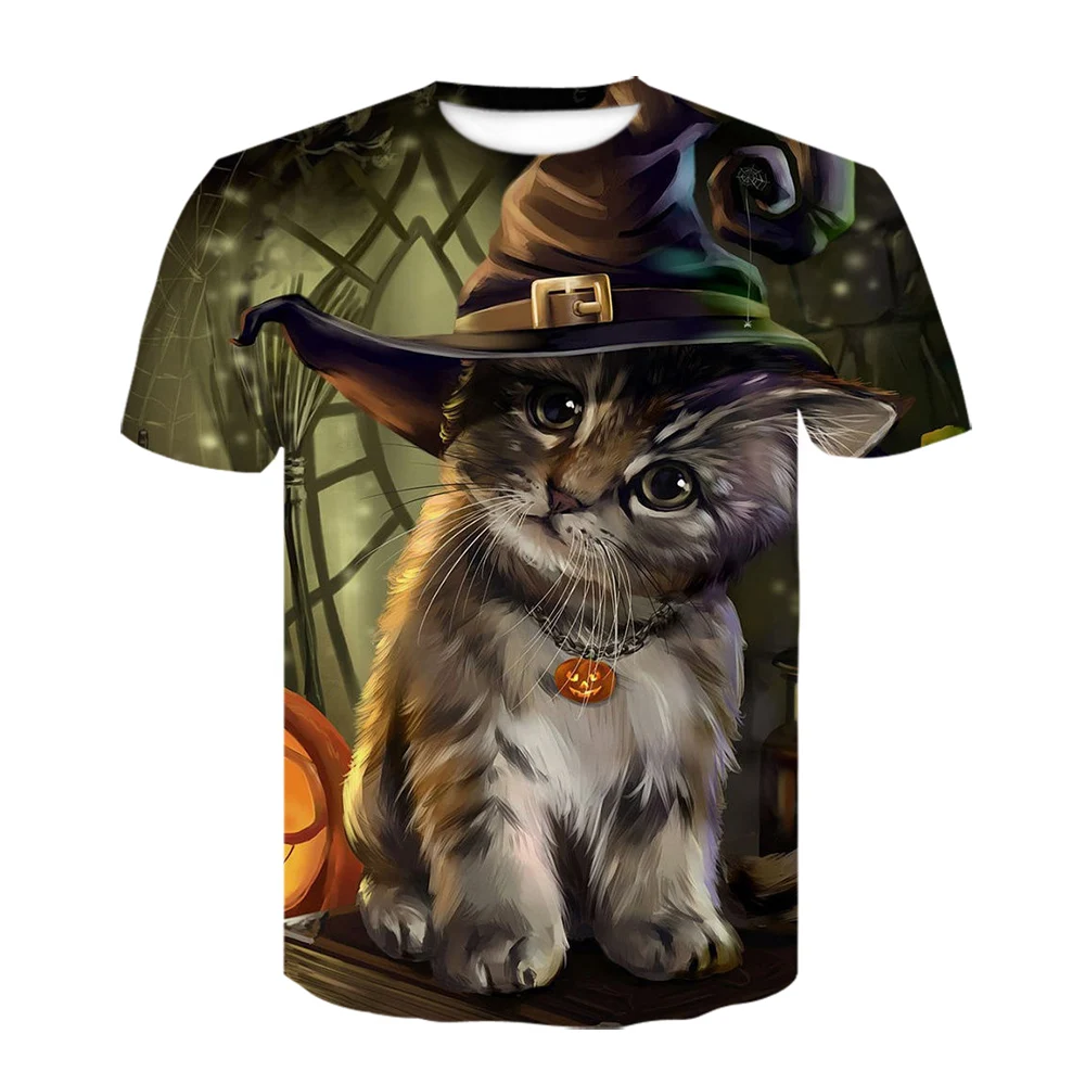 

Popular men women T-shirt Summer Cute Cat 3D print animal t-shirts casual short sleeve t shirt round neck tops harajuku shirt