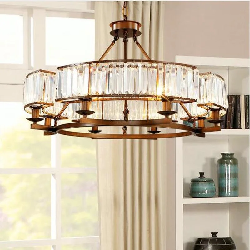 Винтаж Лофт Стиль с украшением в виде кристаллов освещение крепление бронзовая