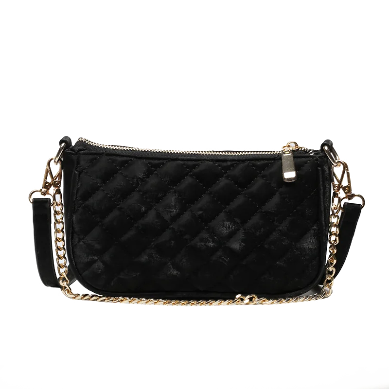 

Chain Design PU Leather Crossbody Bags For Women 2021 Fashion Solid Color Shoulder Handbags Female Travel Cross Body Bag