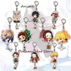 Новинка 2021, акриловый подвесной брелок для ключей в стиле аниме Q Edition: рассекающий демонов: Kimetsu No Yaiba, Настольная подвеска, искусственные подарки