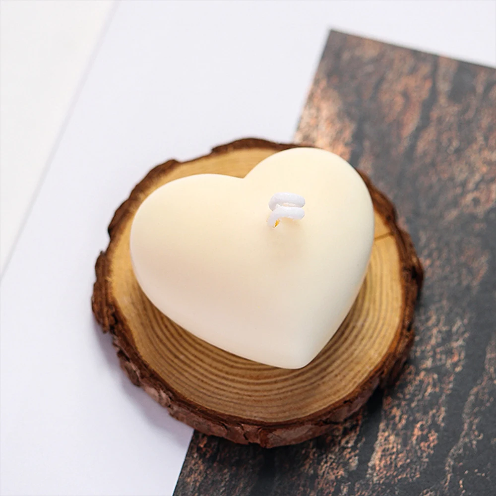 

3D Heart Silicone Candle Mould DIY Epoxy Resin Candle Mold Aromatherapy Soap Wax Mold Clay Plaster Casting Mould Home Decoration