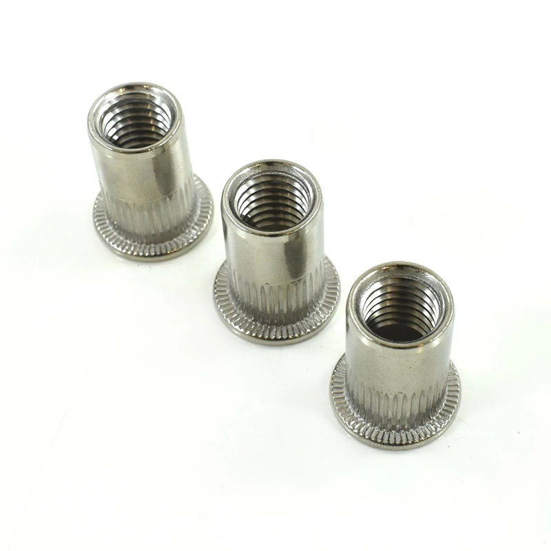 

300Pcs M3-M10 Mixed Zinc Plated Rivet Nut Flat Metric Threaded Rivnut Insert Nuts Fastener Wholesale