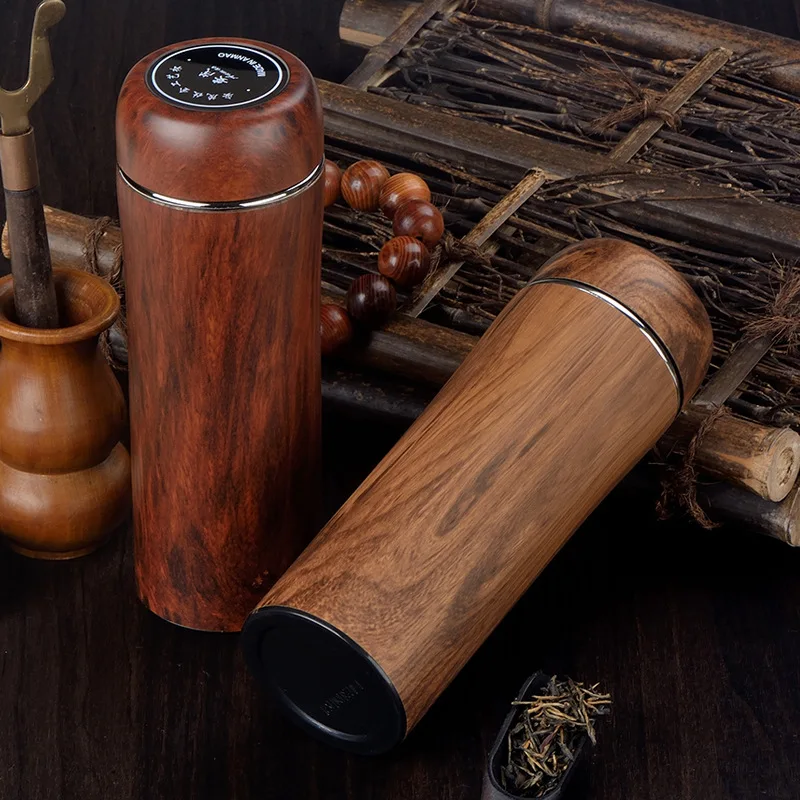 300ml Authentic Purple Clay Tank Vacuum Bottle Creative Business Man Thermos Water For Making Tea Gift Wooden Bowl | Дом и сад