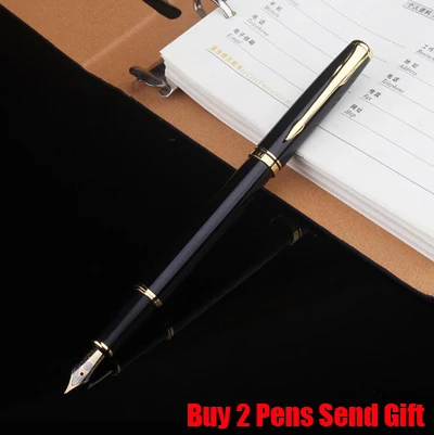 Fountain Pen No Box Luoshi 926 Роскошная деловая металлическая перьевая ручка высокого качества брендовая подарочная ручка купить 2 ручки отправить подарок - Цвет: Fountain Pen No Box