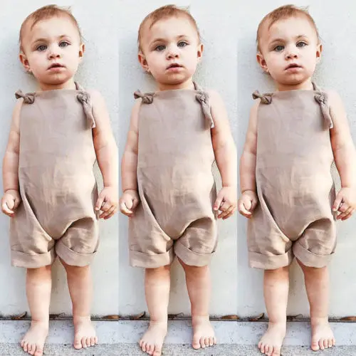 Новинка 2020 года летние комбинезоны хаки для малышей детская одежда Свободный