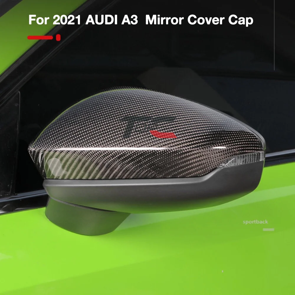 

TOPC for Audi A3 8y 2021 2020 RearView Mirror Cover Carbon Fiber Replacement Style Side View Mirror Caps External Accessories