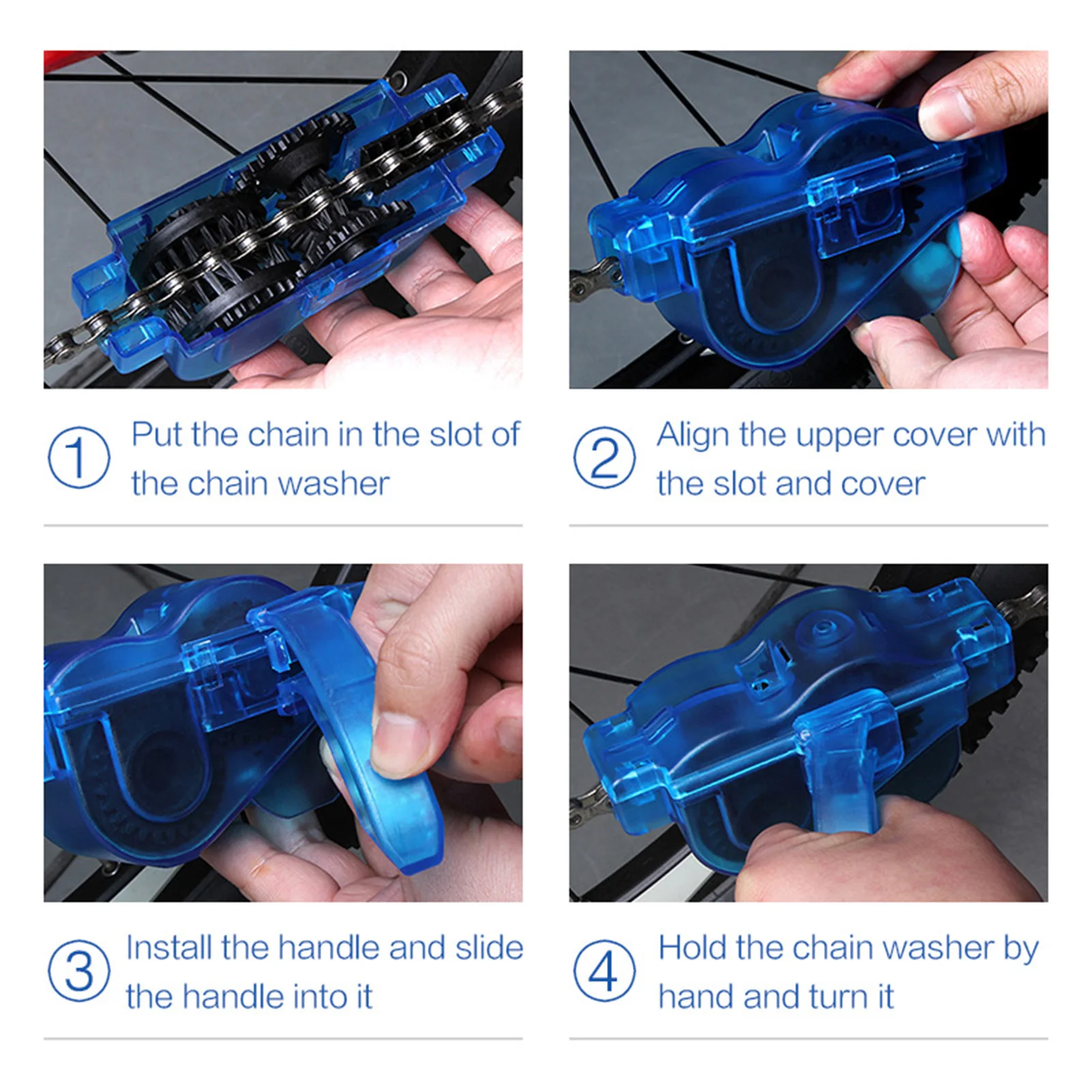 

8pcs Bike Chain Cleaner Cleaning Kit Schoon Machine Bike Cleaning Tool Kit Bike Chain Cleaner Maintenance Set Accessories