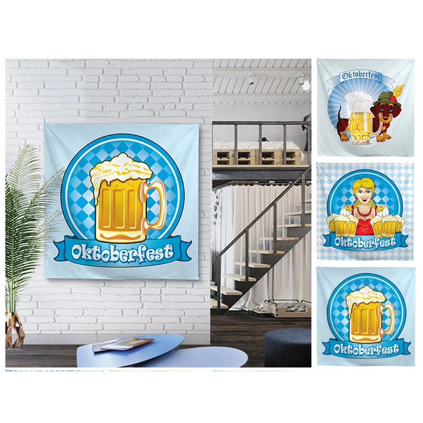 

Oktoberfest Decoration Tapestry Beer Flag Wall Hanging Decor For Bedroom Living Room Dorm Factory Price