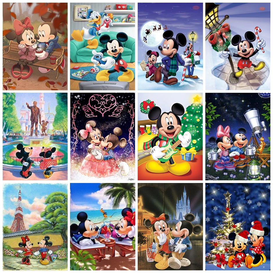 

5D DIY Diamond Painting DisneyDiamond Embroidery Mickey Sewing Kit "Cartoon Princess" Cross Stitch Home Decoration Gift
