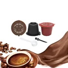 3 шт. фильтры для кофе 20 мл многоразовая перезаправляемая кофейная капсула кофейные капсулы фильтры для Nespresso с ложка-кисточка кухонные аксессуары