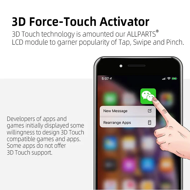 Высококачественная замена для iPhone 6 lcd 6S сенсорный экран дигитайзер 3D сила 5S 7 8 Plus