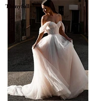 fashion a line sequines long wedding dress sleeveless sweetheart off shoulder princess bride bridal gowns dresses robe de mariee