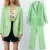 Женский зеленый костюм Nlzgmsj Za 2021, женская одежда, Офисная повседневная куртка, пальто с длинным рукавом, элегантный женский Блейзер, брюки, костюмы 202106 - изображение