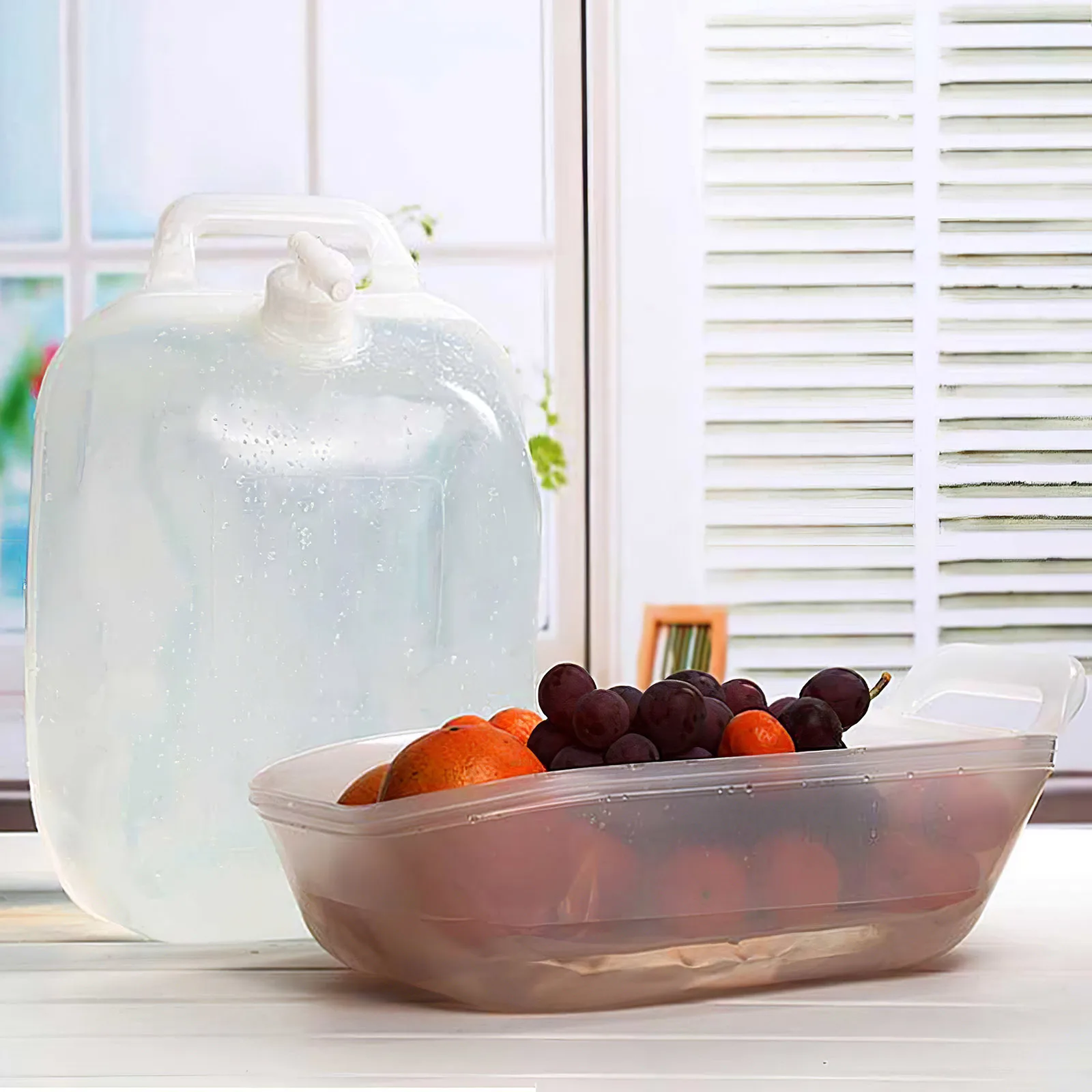 

10L Folding Water Container Portable Multifunctional Water Storage Container Outdoor Water Carrier For Traveling Camping Hiking