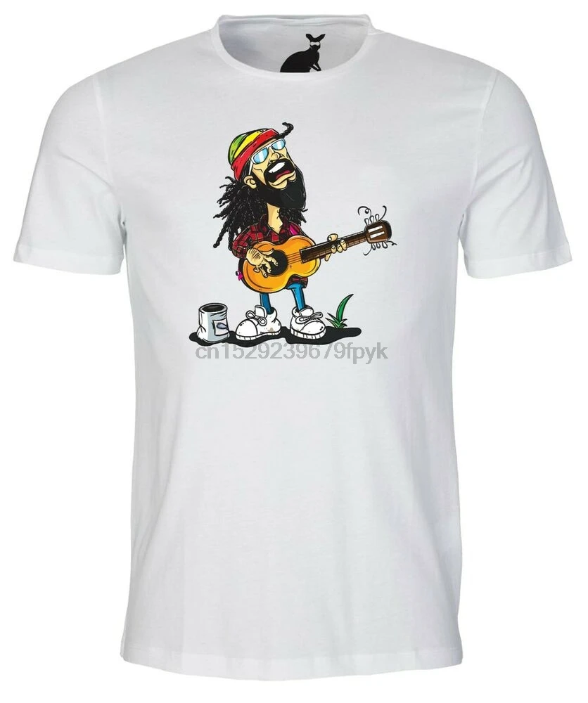 Мужская футболка в стиле регги деловой дизайн фестиваль музыка гитара раста