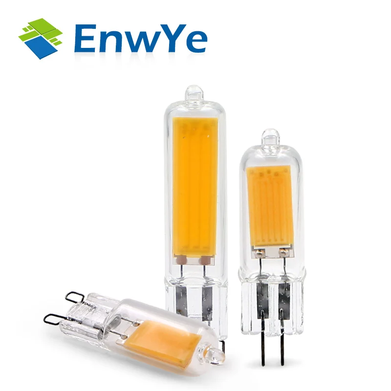 EnwYe 2 Вт 3 светодиодный прожектор для замены хрустальная люстра теплый белый COB G4 G9