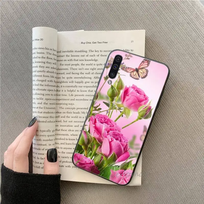 

Sakura Aesthetic Art Phone Cases For Samsung galaxy S note 7 8 9 10 20 fe edge A 6 10 20 30 50 51 70 lite plus Soft Funda