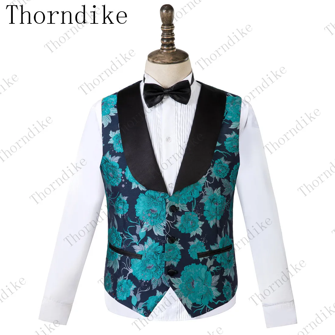 2019 модные синие мужские костюмы с цветочным принтом приталенный смокинг для