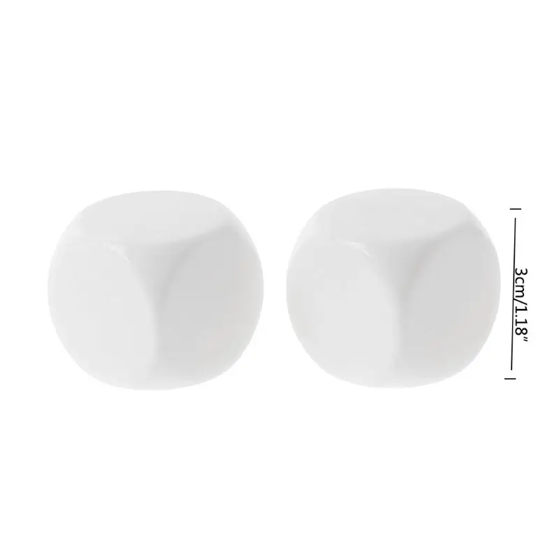 2 шт. 30 мм акриловые пустые кости Детские игрушки сделай сам для письма рисования