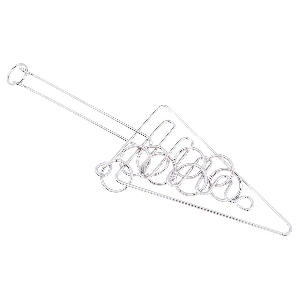 Металлическая проволочная головоломка IQ тест на мозги игрушка из колец