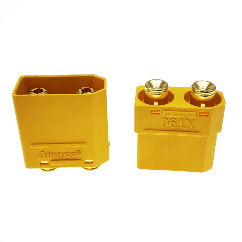 Штепсельная Вилка Amass XT90PB, штепсельная вилка высокого напряжения, вертикальная сварная версия печатной платы, разъемы для литиевых батарей для twist