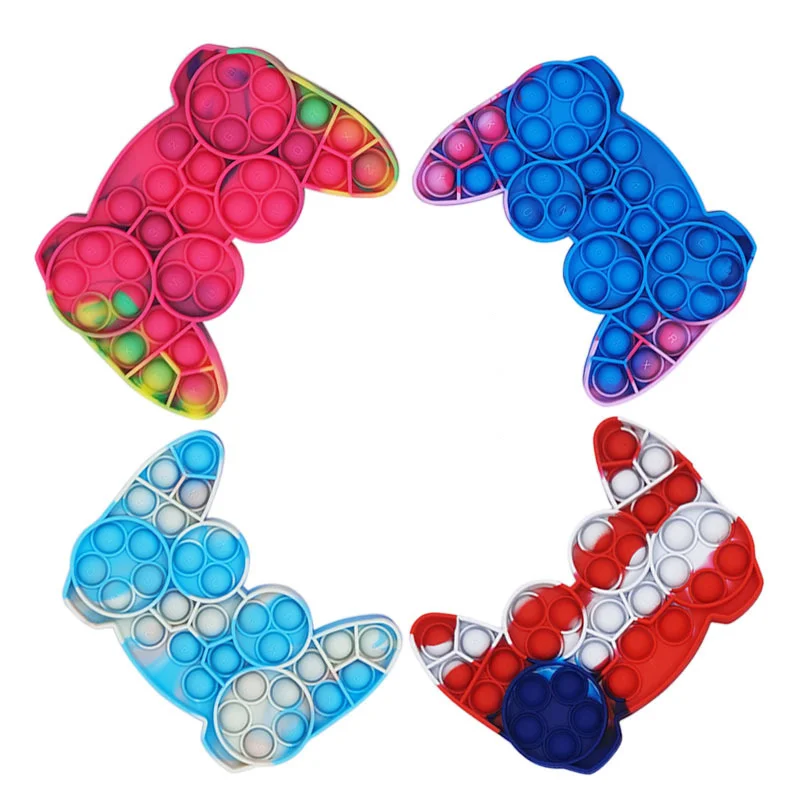 

Hot!!! Fidget Toys Push Bubble Colorful Gamepad Handle Toy Sensory Autism Need Stress Reliever Toy Simple Dimple Fidget Toys New