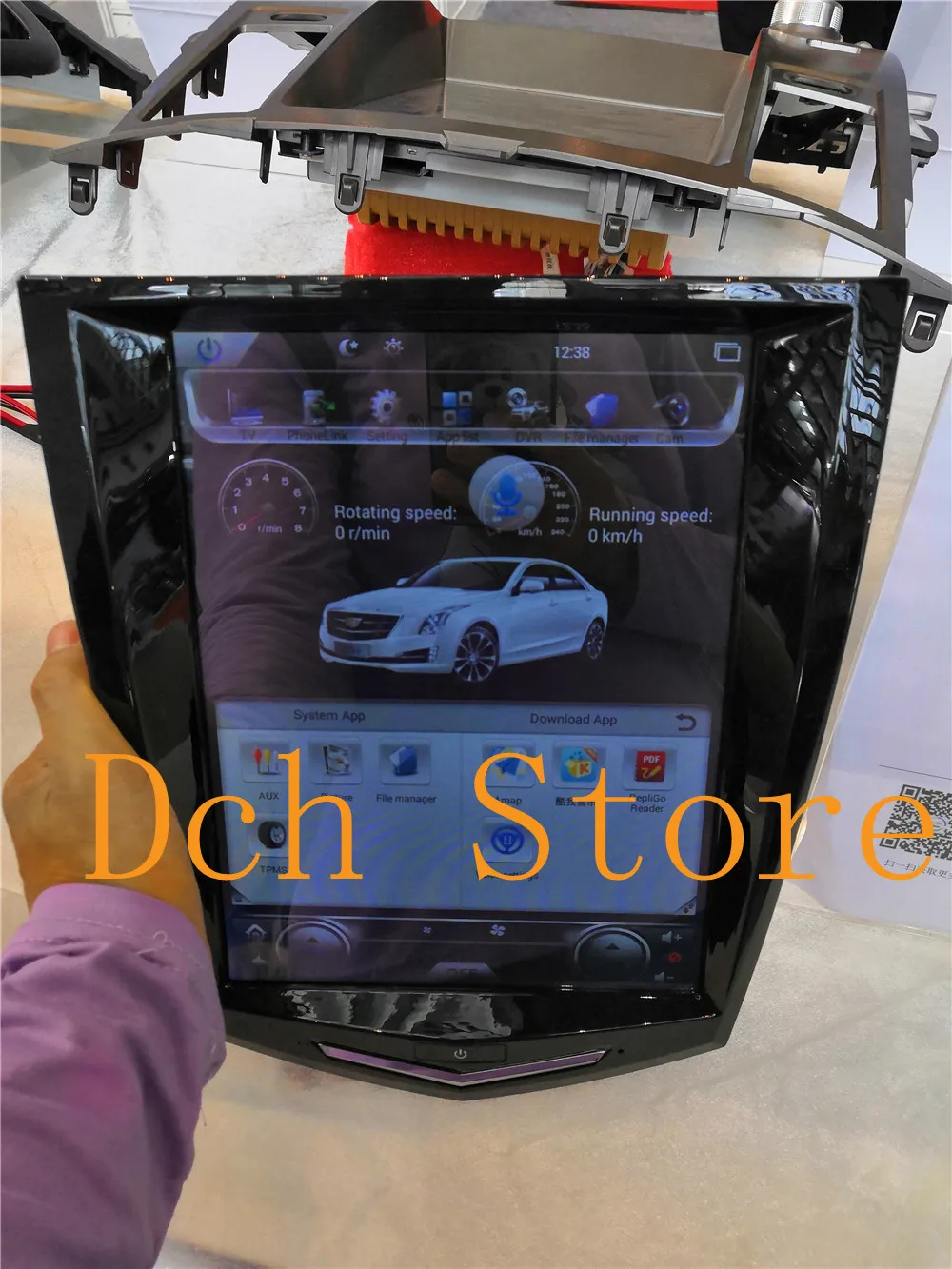 Автомобильный DVD плеер Tesla Style 10 4 дюйма вертикальный экран Android 9 0 GPS для Cadillac ATS ATSL