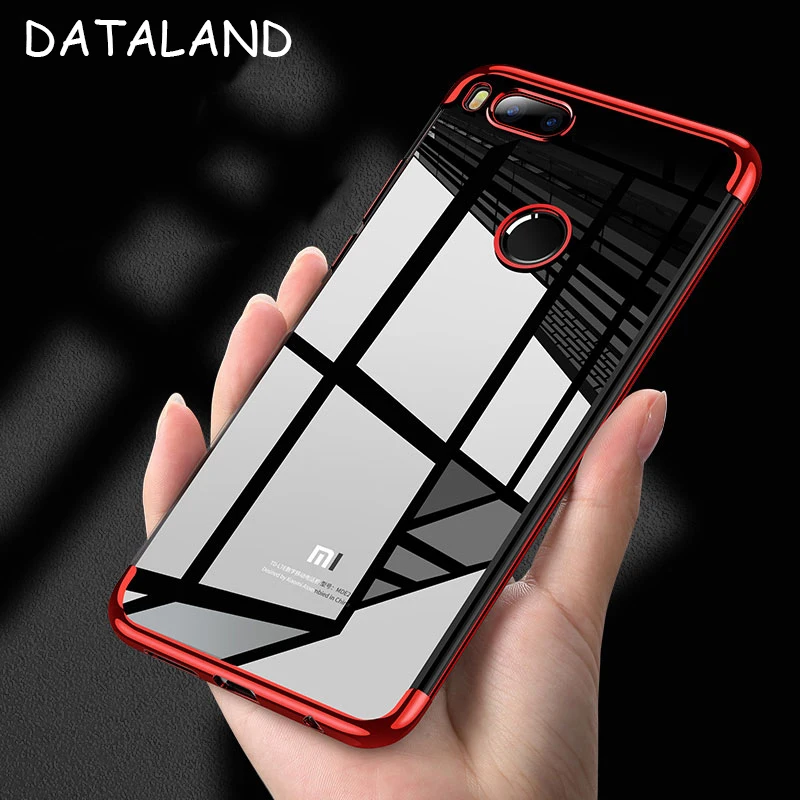 

Xiaomi Mi A1 Case Cover Ultra-thin Transparent Plating TPU Soft Silicone Back Cover For Xiaomi MiA1 Xiaomi Mi5X Case Phone Coque