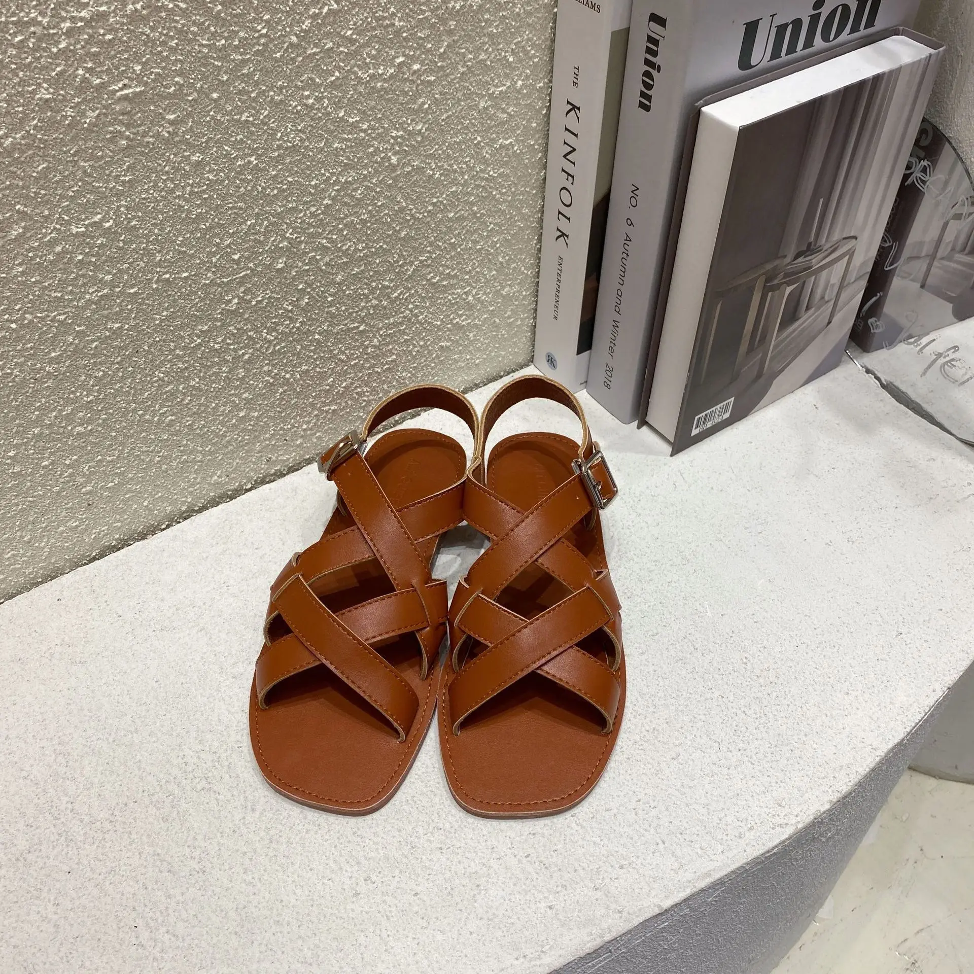 

Flat Sandal Shoe Without Rubber Slides Fabric Flat Sandal Shoe Without Slides Rubber Fabric Buckle