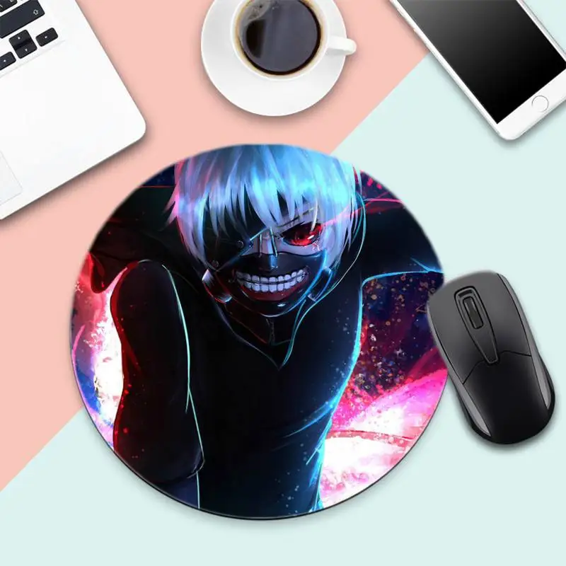 

Anime Tokyo Ghoul Customized laptop Gaming mouse pad Round Non-slip Cushion