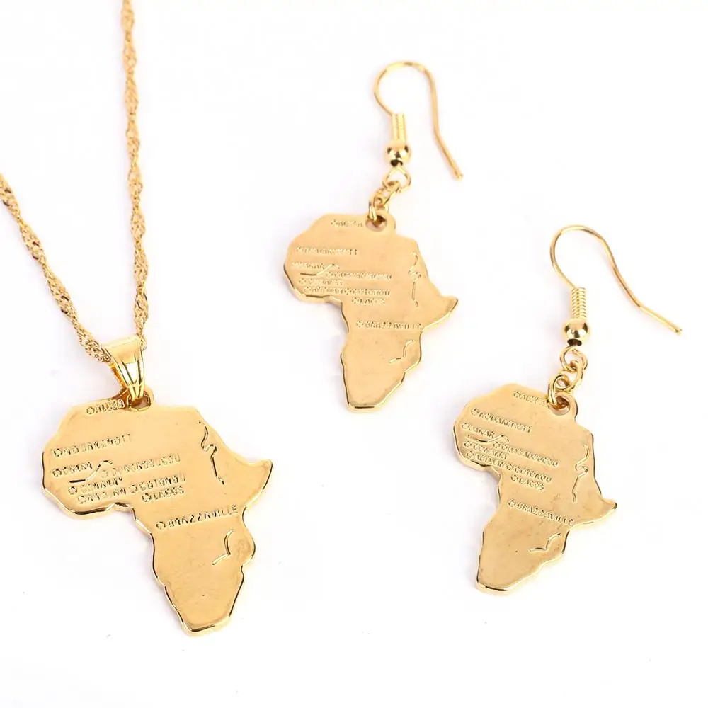 Африканские ювелирные изделия с дизайном карта наборы ювелирных изделий