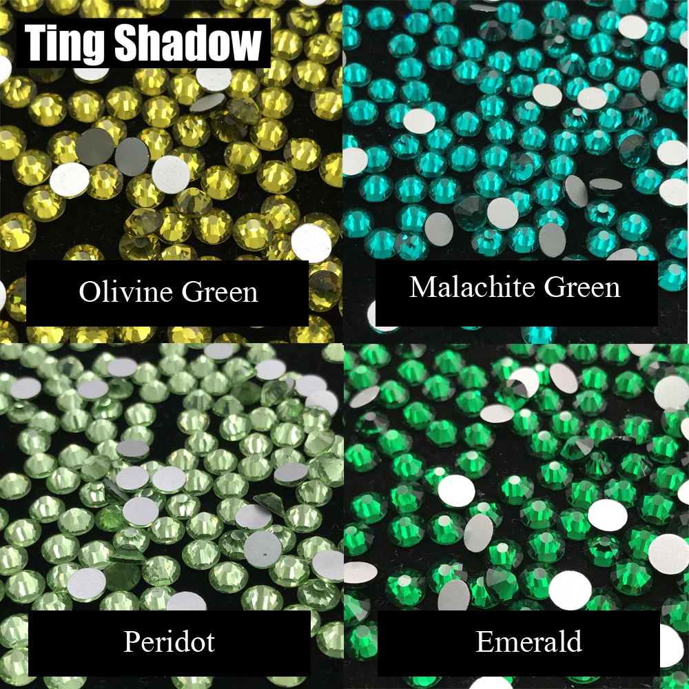 Сапфировый атласный клей на блестящие плоские стеклянные кристаллы стразы для