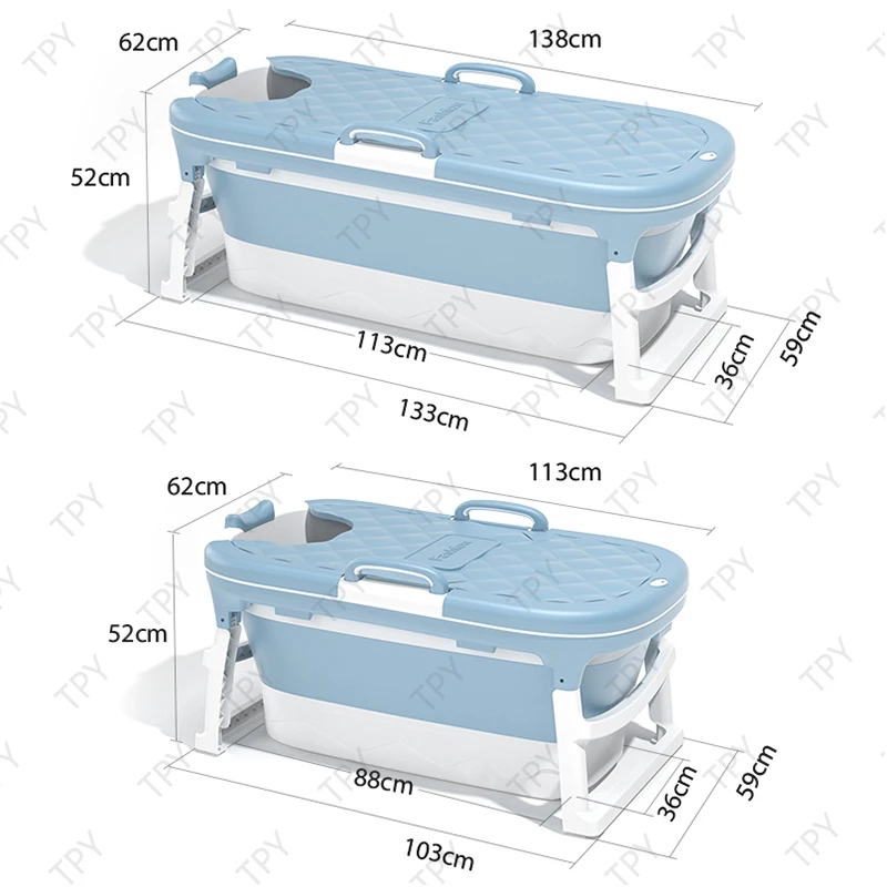 

138cm Adult Bathtub Foldable Bath Barrel Household Whole Body Bathtub Collapsible Large Bath Tub for Babies Toddlers Children